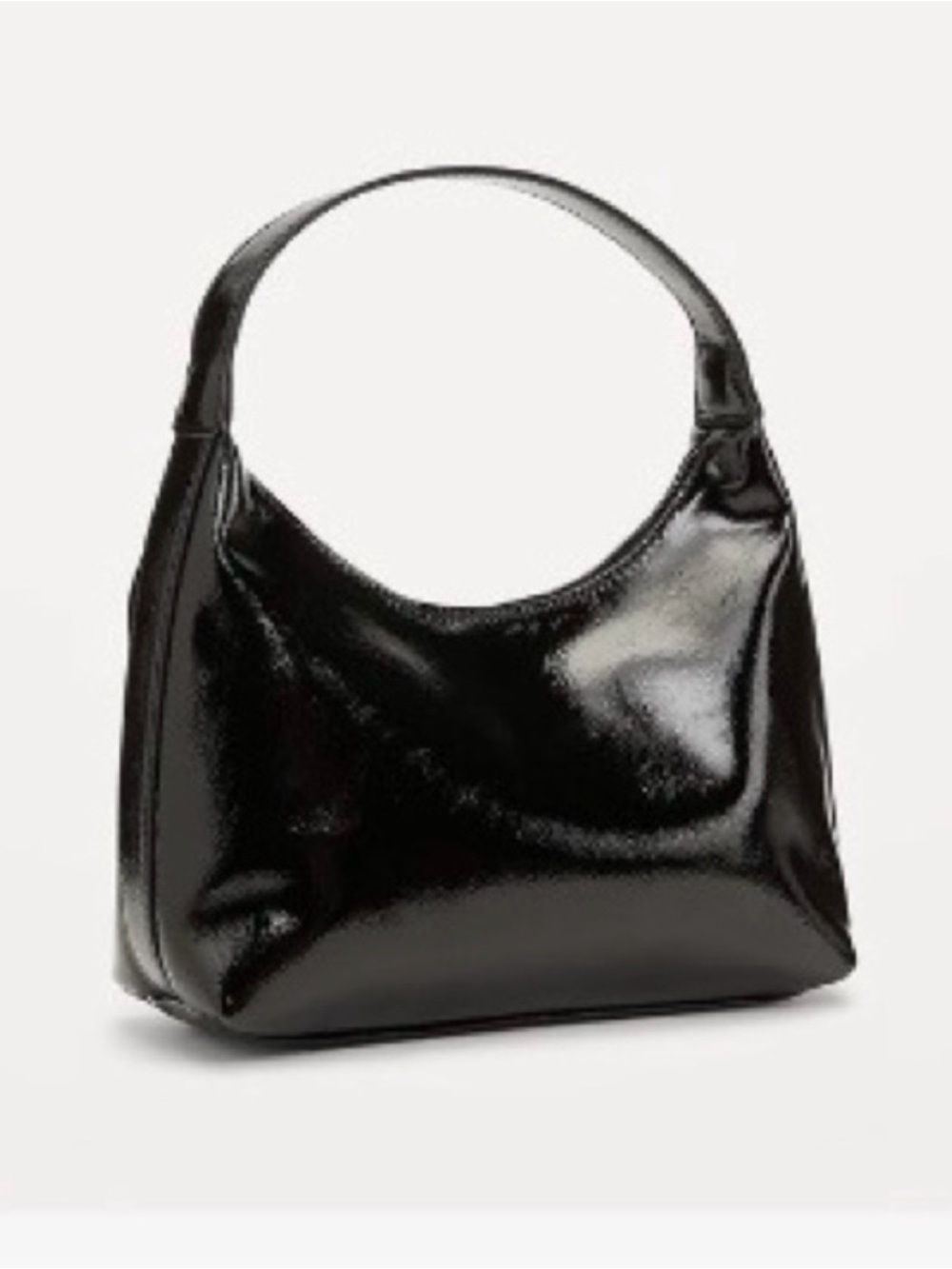 Classic Black Patent Shoulder Bag